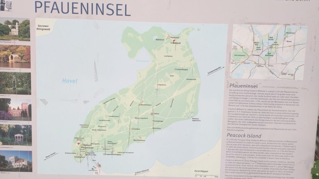 Pfaueninsel Karte Lageplan Übersicht